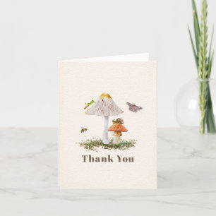 昆虫キノコ樹林自然ありがとう サンキューカード