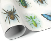 昆虫コレクション 水彩画 虫の芸術 ラッピングペーパー (ロールコーナー)