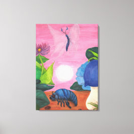 昆虫バタフライ絵画変換のアートワーク キャンバスプリント
