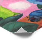 昆虫バタフライ絵画変換のアートワーク ポスター (角)