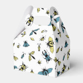 昆虫パターン | 白 フェイバーボックス (裏面サイド)