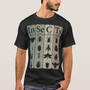 昆虫周期表要素昆虫昆虫学者レトロ Tシャツ