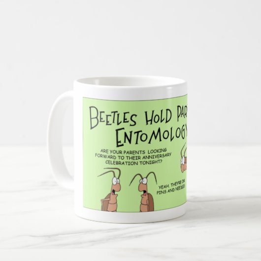 昆虫学の実験室のカブトムシ コーヒーマグカップ (正面左)