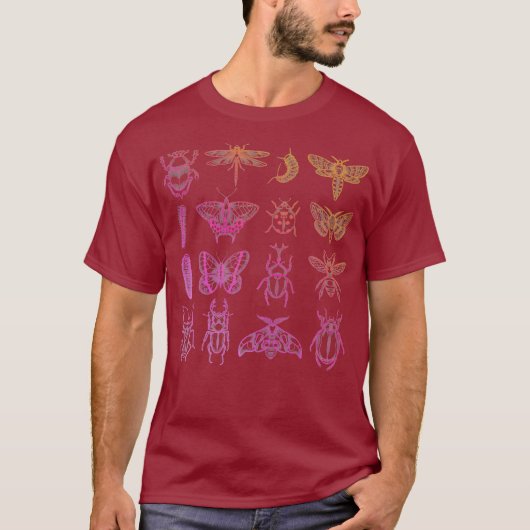昆虫学者の虫の虫 Tシャツ (正面)