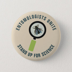 昆虫学者は団結し、科学のために立ち上がる 缶バッジ