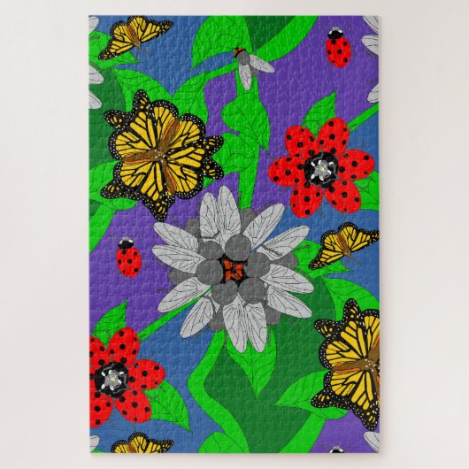 昆虫学者ブーケ ジグソーパズル (縦)