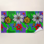 昆虫学者ブーケ ビーチタオル (正面)