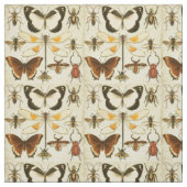 昆虫学蝶虫類ヴィンテージオールド紙 ファブリック (見本)