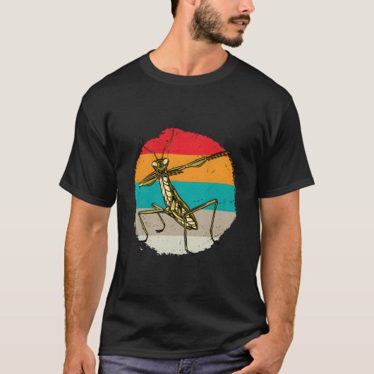 昆虫学 昆虫学者 昆虫の擬態 カマキリ Tシャツ (正面)