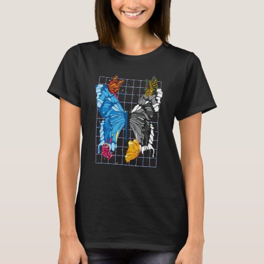 昆虫性昆虫鱗翅目動物蝶 Tシャツ (正面)