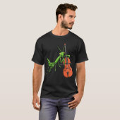 昆虫採集昆虫捕獲昆虫学者バイオリン Tシャツ (正面フル)