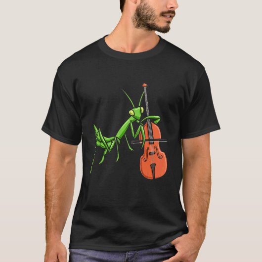 昆虫採集 虫捕り 昆虫学者 バイオリン Tシャツ (正面)