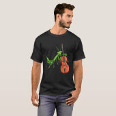 昆虫採集 虫捕り 昆虫学者 バイオリン Tシャツ (正面フル)