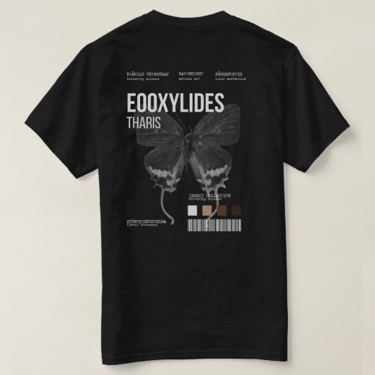 昆虫採集 Tシャツ (デザイン裏面)