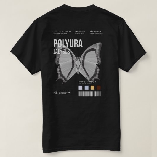 昆虫採集 Tシャツ (デザイン裏面)