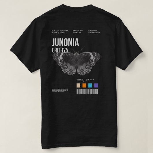 昆虫採集 Tシャツ (デザイン裏面)