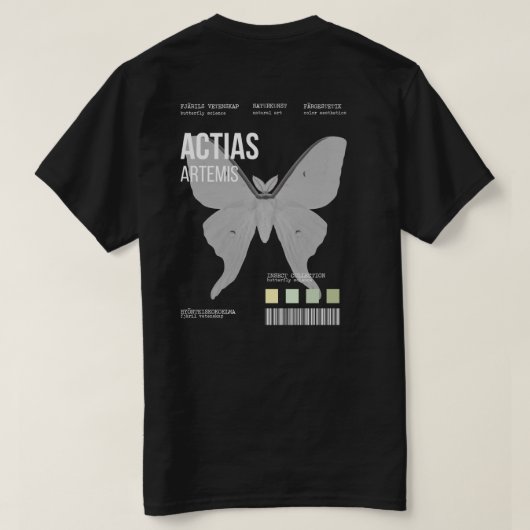 昆虫採集 Tシャツ (デザイン裏面)