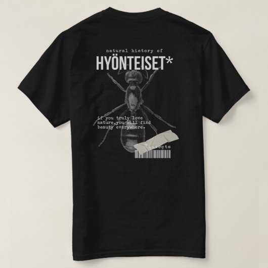 昆虫採集 Tシャツ (デザイン裏面)