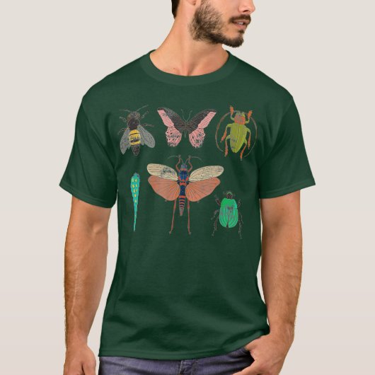 昆虫昆虫鑑別科学 Tシャツ (正面)