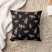 昆虫芸術踊りピンクトンボ可逆 クッション (ブランケット)