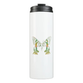 昆虫蛾グリーンオレンジ タンブラー