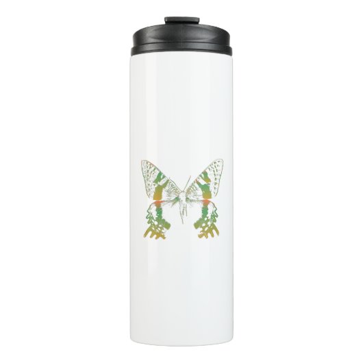 昆虫蛾グリーンオレンジ タンブラー (正面)