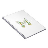 昆虫蛾グリーンオレンジ ノートブック (右側)