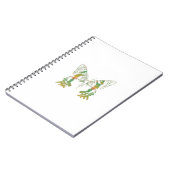 昆虫蛾グリーンオレンジ ノートブック (左側)