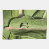 （昆虫）オオカバマダラ、モナークおもしろいバタフライキャタピラ キッチンタオル (横)