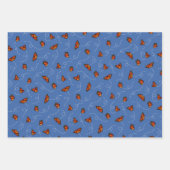 (昆虫)オオカバマダラ、モナークお洒落チョウの花 ラッピングペーパーシート (正面)