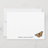 (昆虫)オオカバマダラ、モナークかわいらしバタフライアートサンキューノート (裏面)