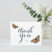 （昆虫）オオカバマダラ、モナークかわいらしバタフライアートサンキューユー ポストカード (スタンド正面)