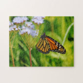 （昆虫）オオカバマダラ、モナークかわいらしバタフライクローズアップアートパズル ジグソーパズル (横)