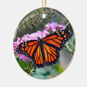 （昆虫）オオカバマダラ、モナークかわいらしバタフライ写真 セラミックオーナメント (左)