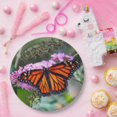 (昆虫)オオカバマダラ、モナークかわいらしバタフライ写真 ペーパープレート (パーティー)