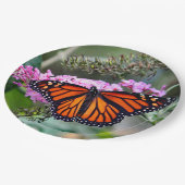 (昆虫)オオカバマダラ、モナークかわいらしバタフライ写真 ペーパープレート (アングル)