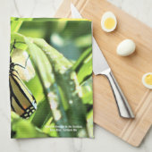 （昆虫）オオカバマダラ、モナークがガーデンに現れる キッチンタオル (四つ折り)