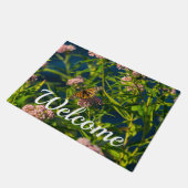 (昆虫)オオカバマダラ、モナークとミルクウィードウェルカムドオーマット ドアマット (アングル)