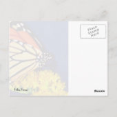 （昆虫）オオカバマダラ、モナークと黄色の争い ポストカード (裏面)