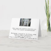 （昆虫）オオカバマダラ、モナークのメッセージカード カード (裏面)