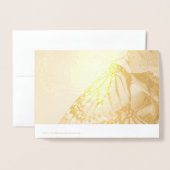 （昆虫）オオカバマダラ、モナークの収集 箔カード (裏面封筒付き)