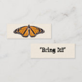 （昆虫）オオカバマダラ、モナークの挑戦細い名刺 スキニー名刺 (正面/裏面)