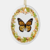 （昆虫）オオカバマダラ、モナークの枠に入った葉蝶 セラミックオーナメント (右)