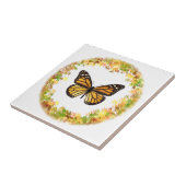 （昆虫）オオカバマダラ、モナークの枠に入った葉蝶 タイル (側面)