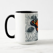 (昆虫)オオカバマダラ、モナークの蝶 マグカップ (左)