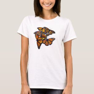 (昆虫)オオカバマダラ、モナークの蝶Tシャツ Tシャツ