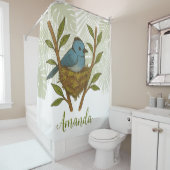 （昆虫）オオカバマダラ、モナークの間に閉じ込められた黒い寝具離れの シャワーカーテン (インサイチュ)