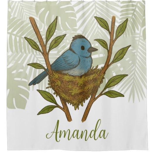 （昆虫）オオカバマダラ、モナークの間に閉じ込められた黒い寝具離れの シャワーカーテン (正面)