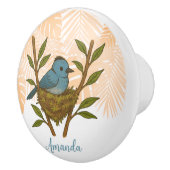 （昆虫）オオカバマダラ、モナークの間に閉じ込められた黒い寝具離れの セラミックノブ (右)