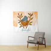 （昆虫）オオカバマダラ、モナークの間に閉じ込められた黒い寝具離れの タペストリー (インサイチュ(横))